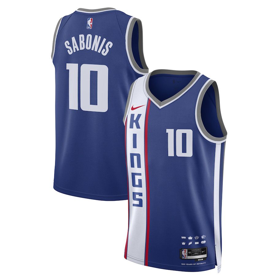 Men Sacramento Kings #10 Domantas Sabonis Nike Blue City Edition 2023-24 Swingman NBA Jersey->sacramento kings->NBA Jersey